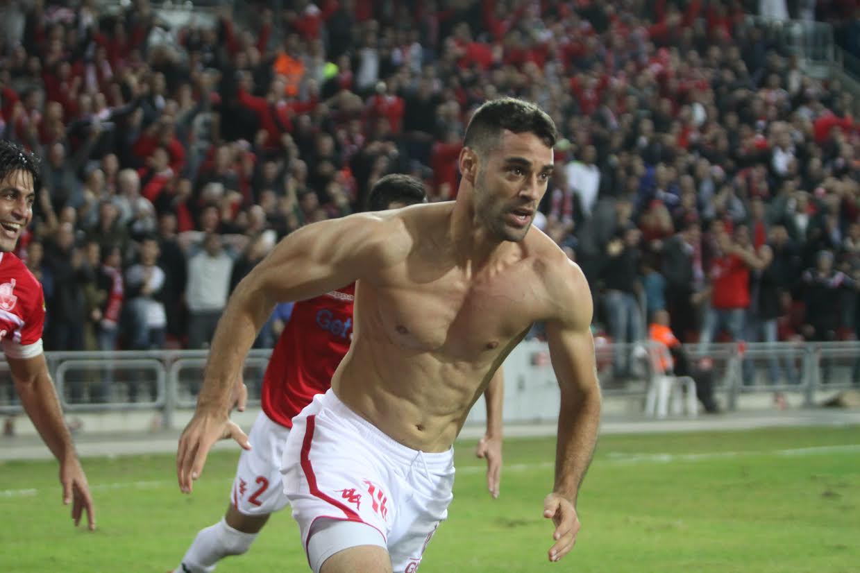 שלומי ארבייטמן, רגע אחרי שכבש לזכות ב''ש מול הפועל חיפה בשנה שעברה. רוצה להבקיע גם היום (צילום: שי מוגילבסקי)